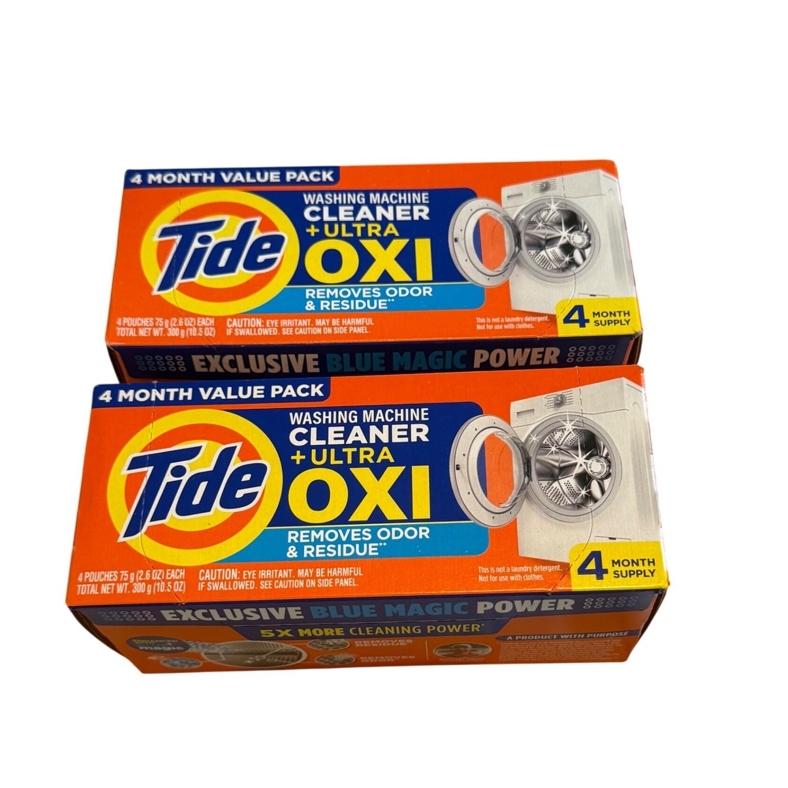 Tide Washing Machine Cleaner 4 Count Orange New Ultra Oxi 2 Pack Value Set