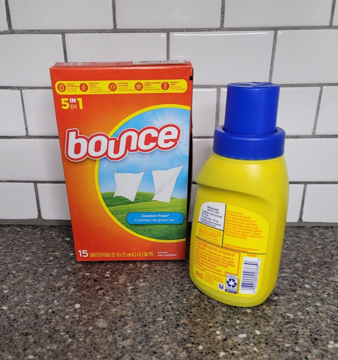 NEW! TRAVEL SIZE SET-Tide Simply All-In-One Detergent & Bounce Dryer Sheets
