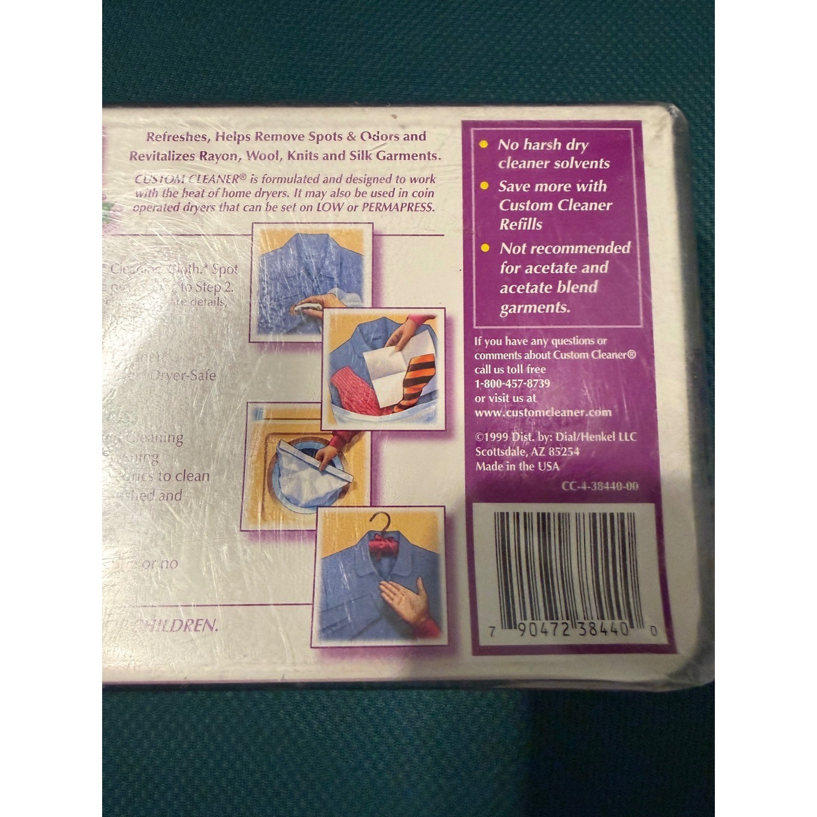 Custom Cleaner Home Dry Cleaning Kit Vintage 1999 Dryer Safe 16 Garments New