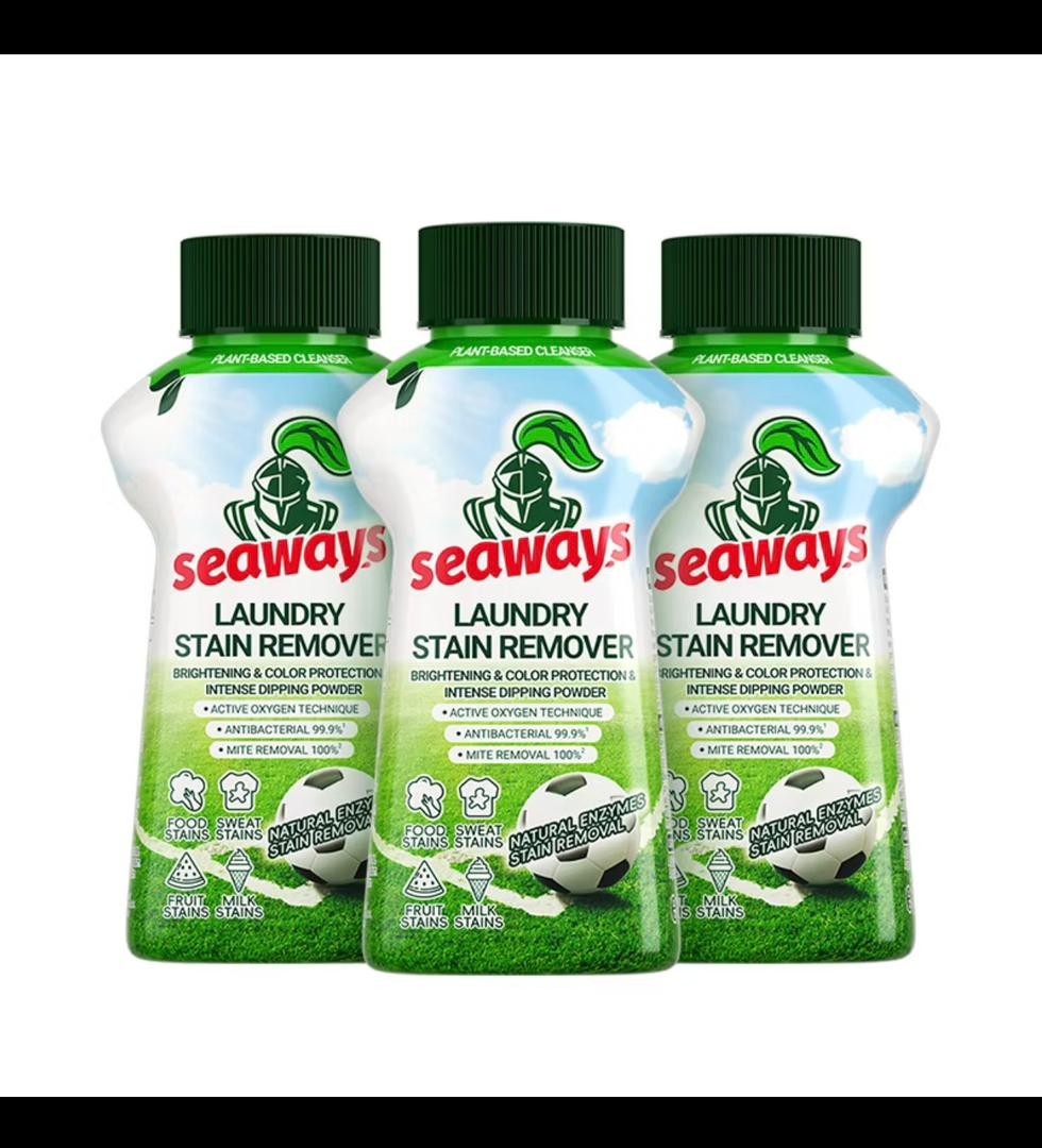 2x Seaways Laundry Stain Remover Powder 340g – Oxygen Cleaning, Color Safe, Odor