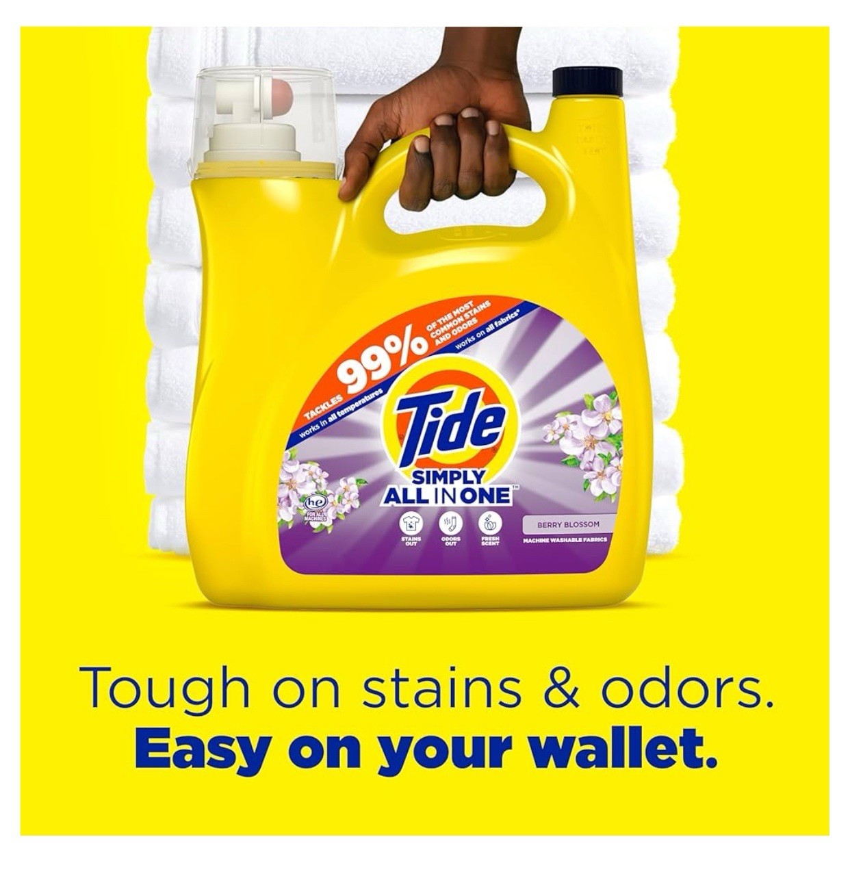 Tide Simply 🌸 All-In-One Liquid Laundry Detergent, 138 Loads, 182 fl oz
