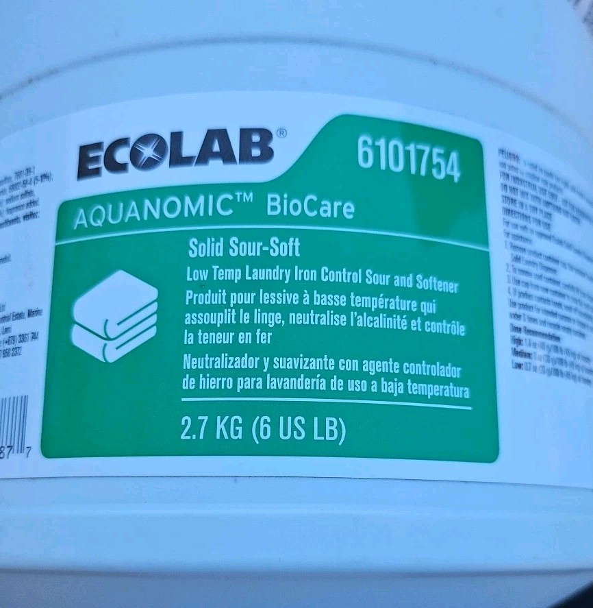 Ecolab 6101754 Aquanomic Biocare Solid Sour-Soft | 6lbs