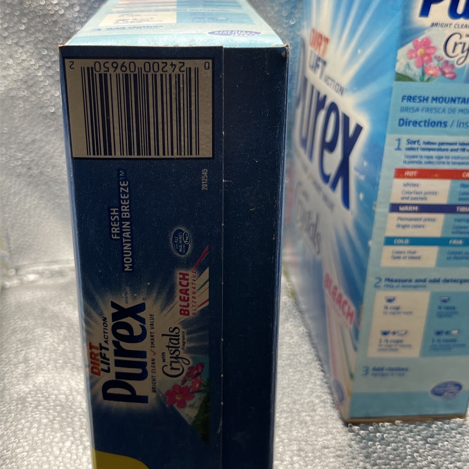 2 PUREX DIRT LIFT ACTION Crystals FRESH MOUNTAIN BREEZE Laundry Detergent 22 Oz