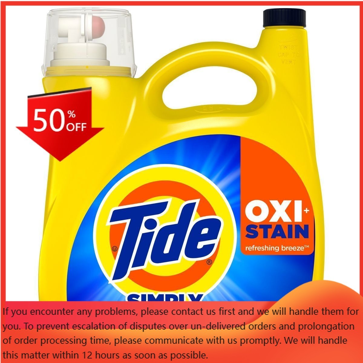 Tide Simply Oxi + Stain Refreshing Breeze HE Liquid Detergent 115Loads-162 fl oz