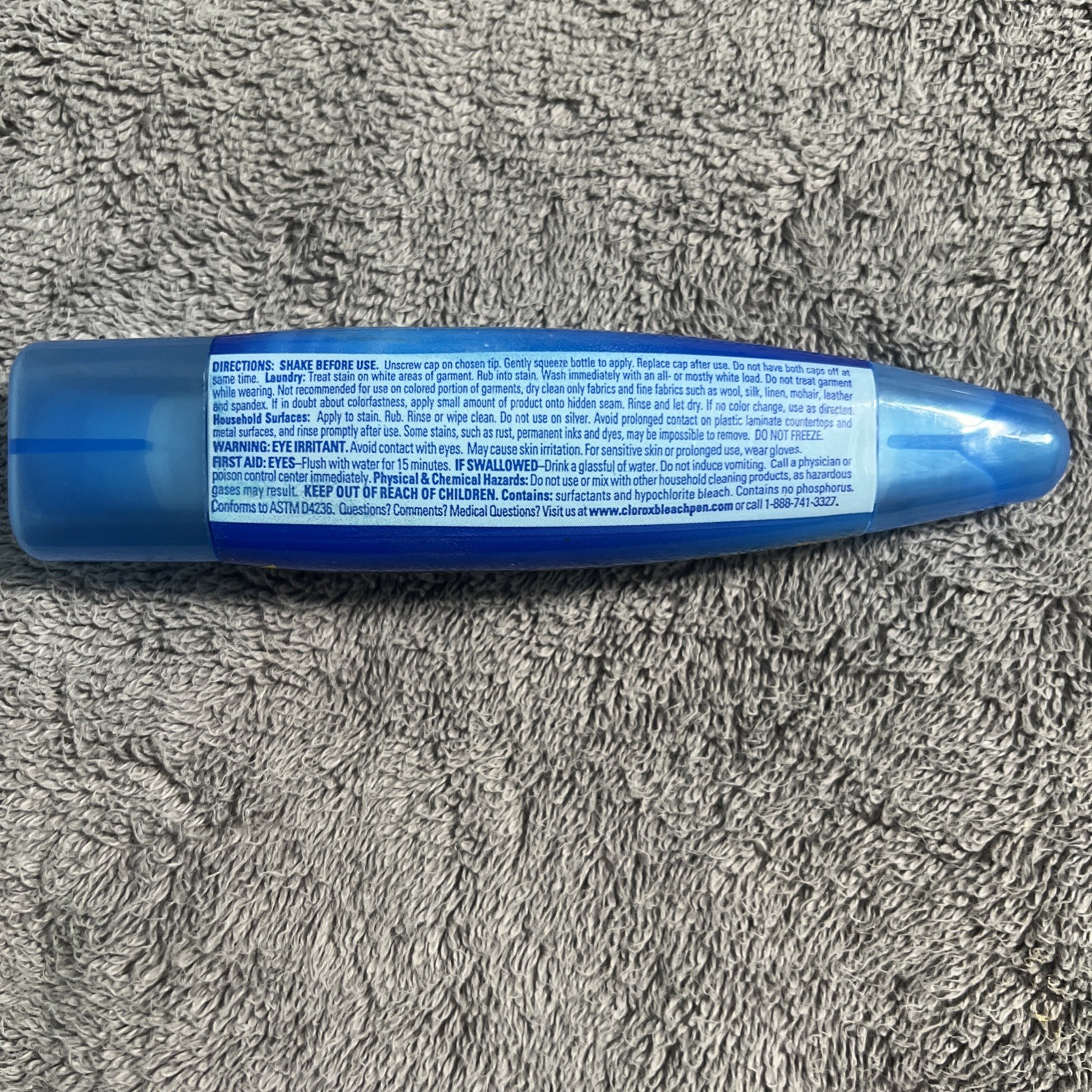 One Full Clorox Bleach Pen Gel Dual Tipped 2 oz Discontinued Fine Point