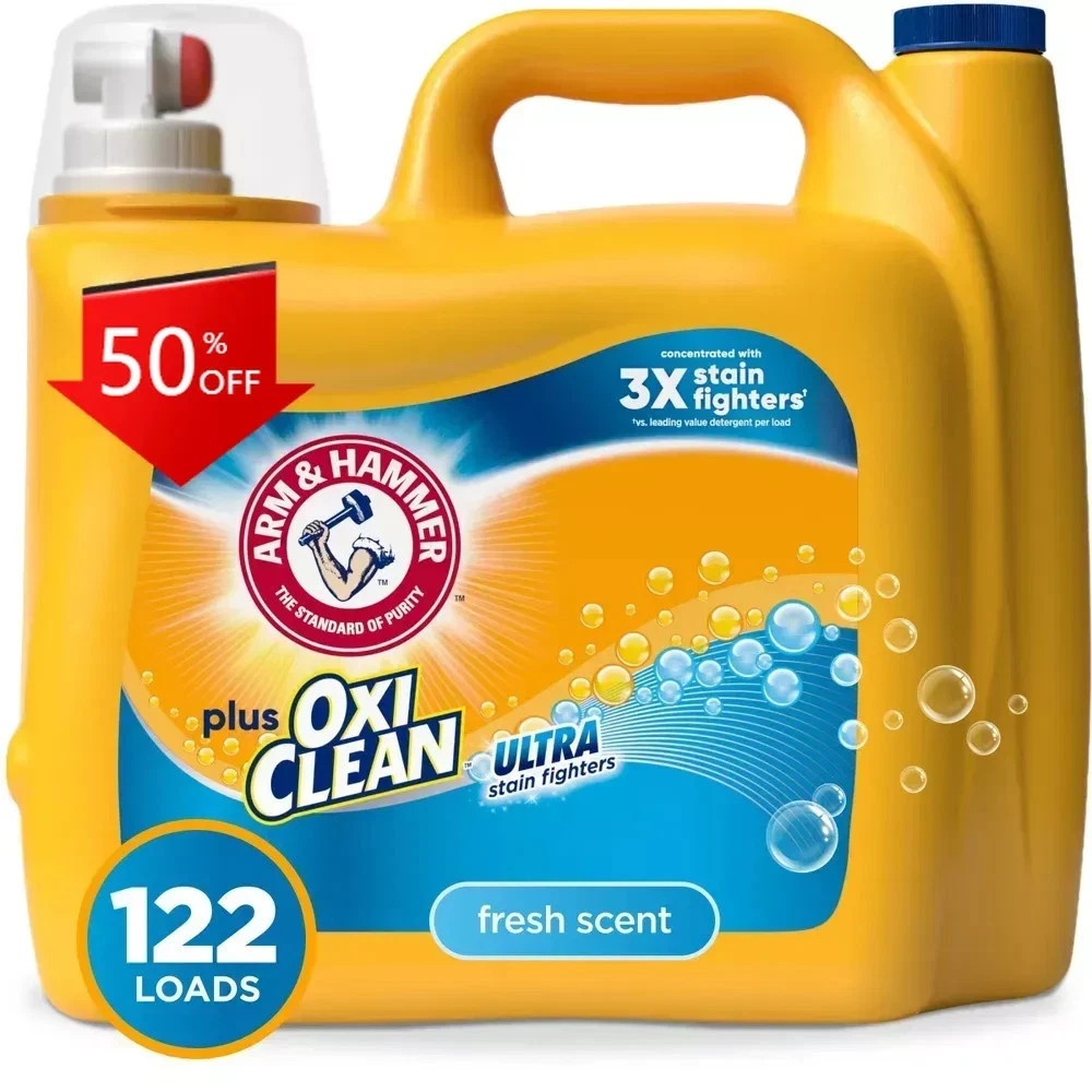 Arm &Hammer Plus OxiClean Ultra Stain Fighters Fresh Detergent 122 Loads-158.6oz