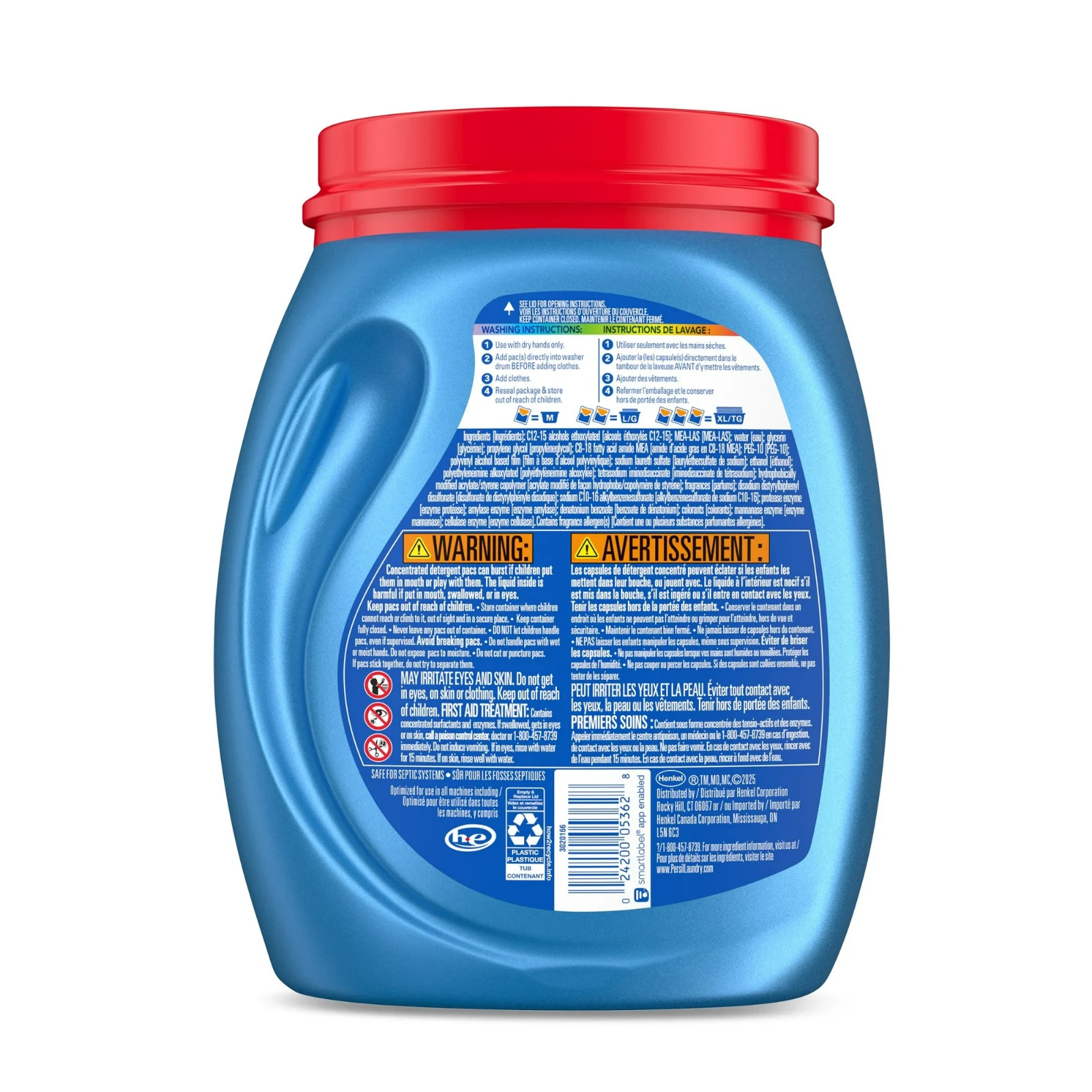 Persil Ultra Pacs Advanced Clean Oxi+Odor Power Laundry Detergen 96 Count