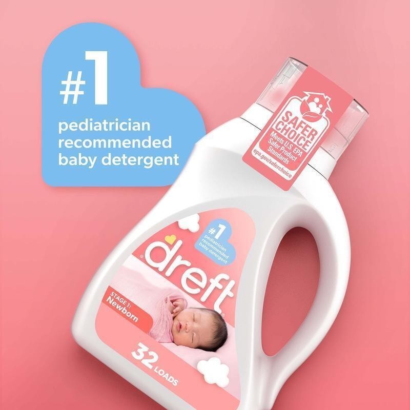 Hypoallergenic Baby Laundry Detergent 80 Loads Liquid Stain Odor Removal New
