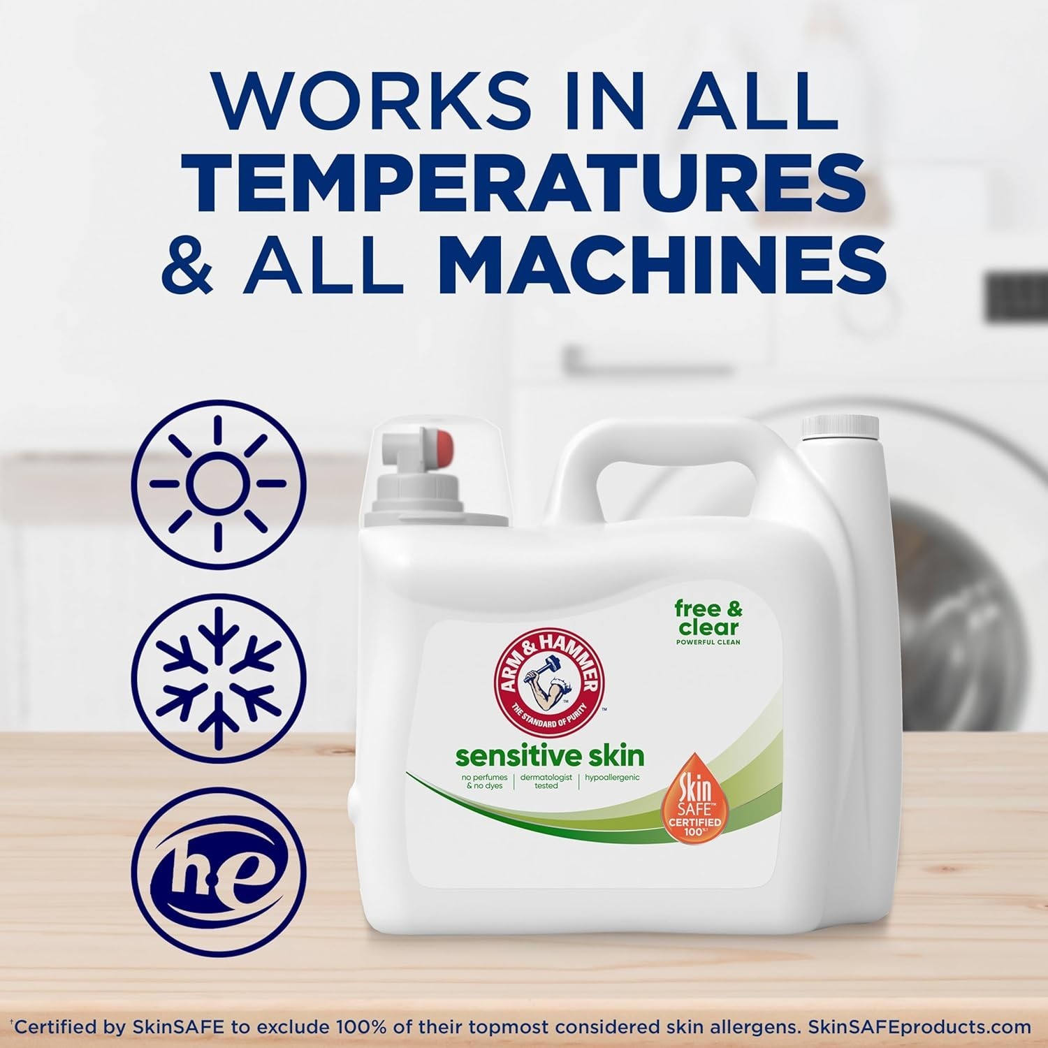 Sensitive Liquid Laundry Detergent – Free & Clear – 140 fl oz