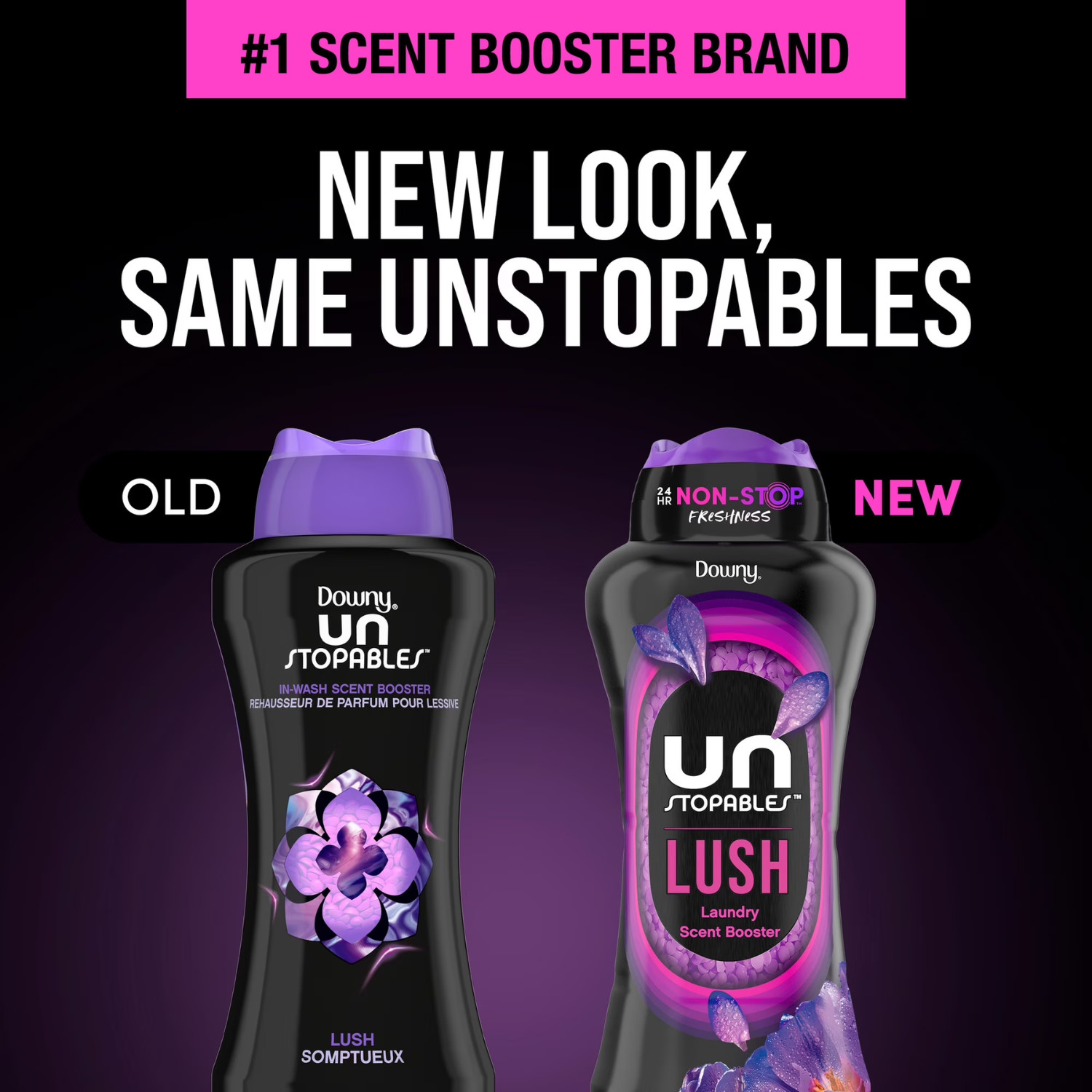 2 Pack Downy Unstopables Lush Laundry Scent Booster Beads 30.1 oz Bottle