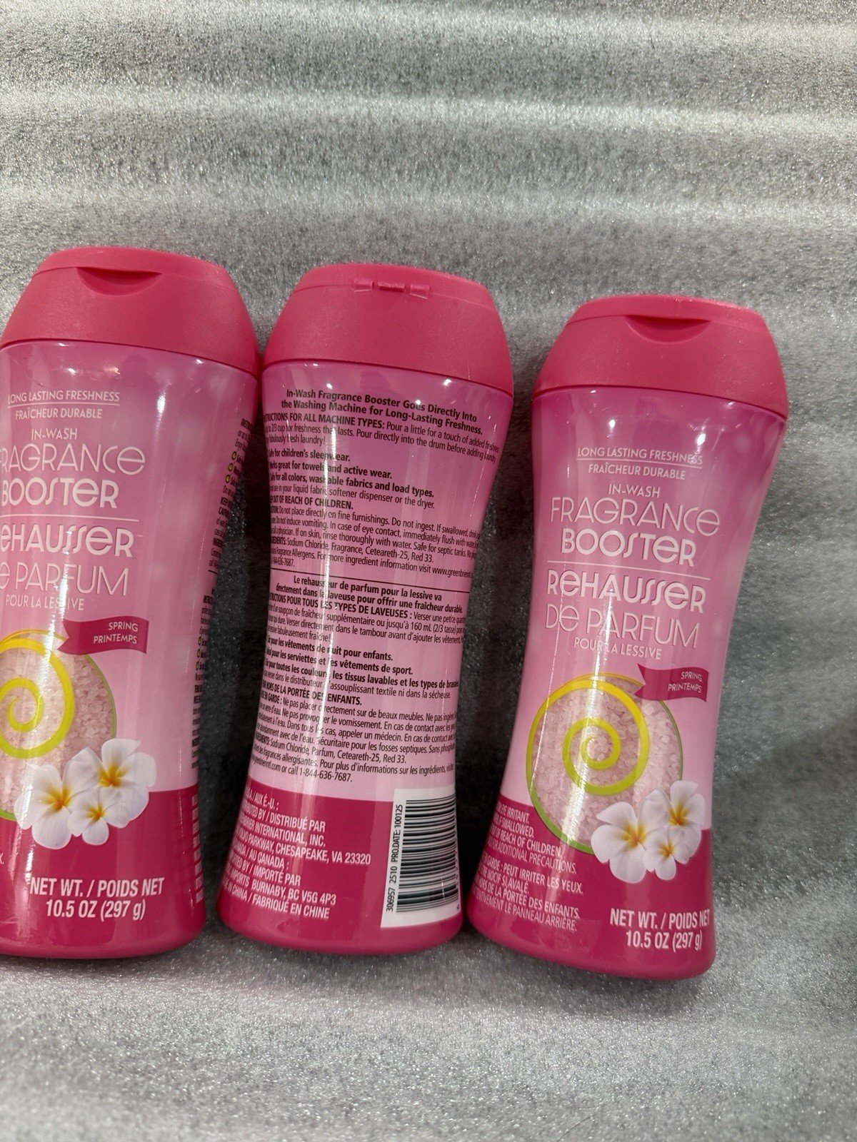 3 Pack In-Wash Fragrance Booster Granules Spring Scent 10.5 oz Laundry Booster