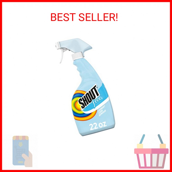 Shout Free Laundry Stain Remover Spray, Active Enzyme Formula is Fragrance, Blea