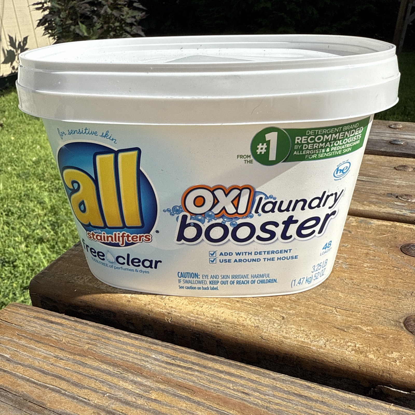 All OXI Laundry Booster for Sensitive Skin, Free Clear, 52 Ounces, 48 Loads