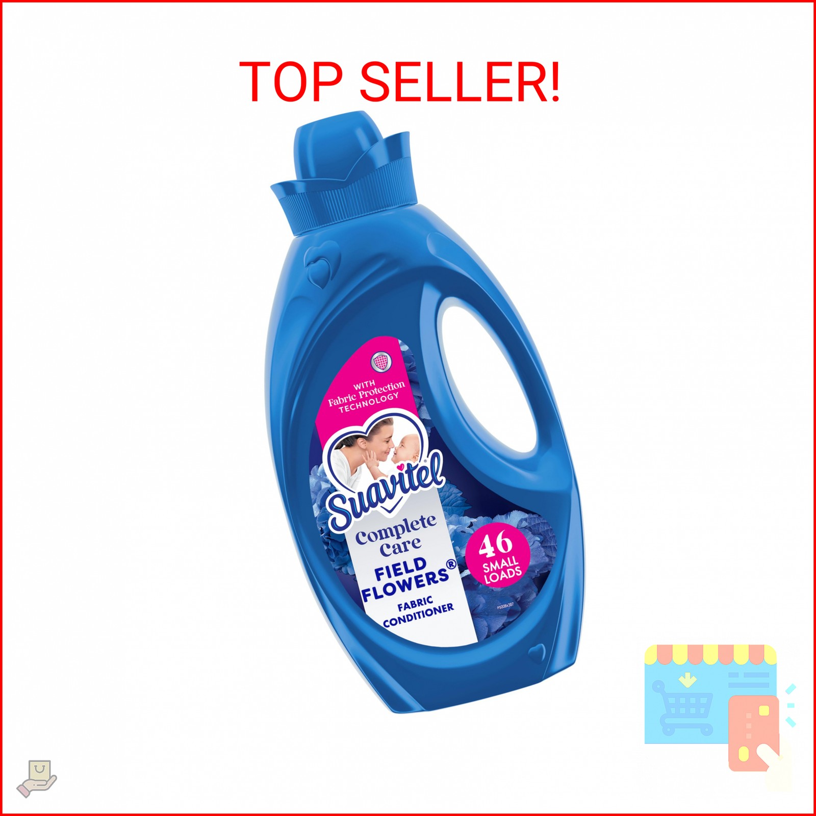 Suavitel Complete Liquid Fabric Softener, Fabric Conditioner, HE Compatible, 46