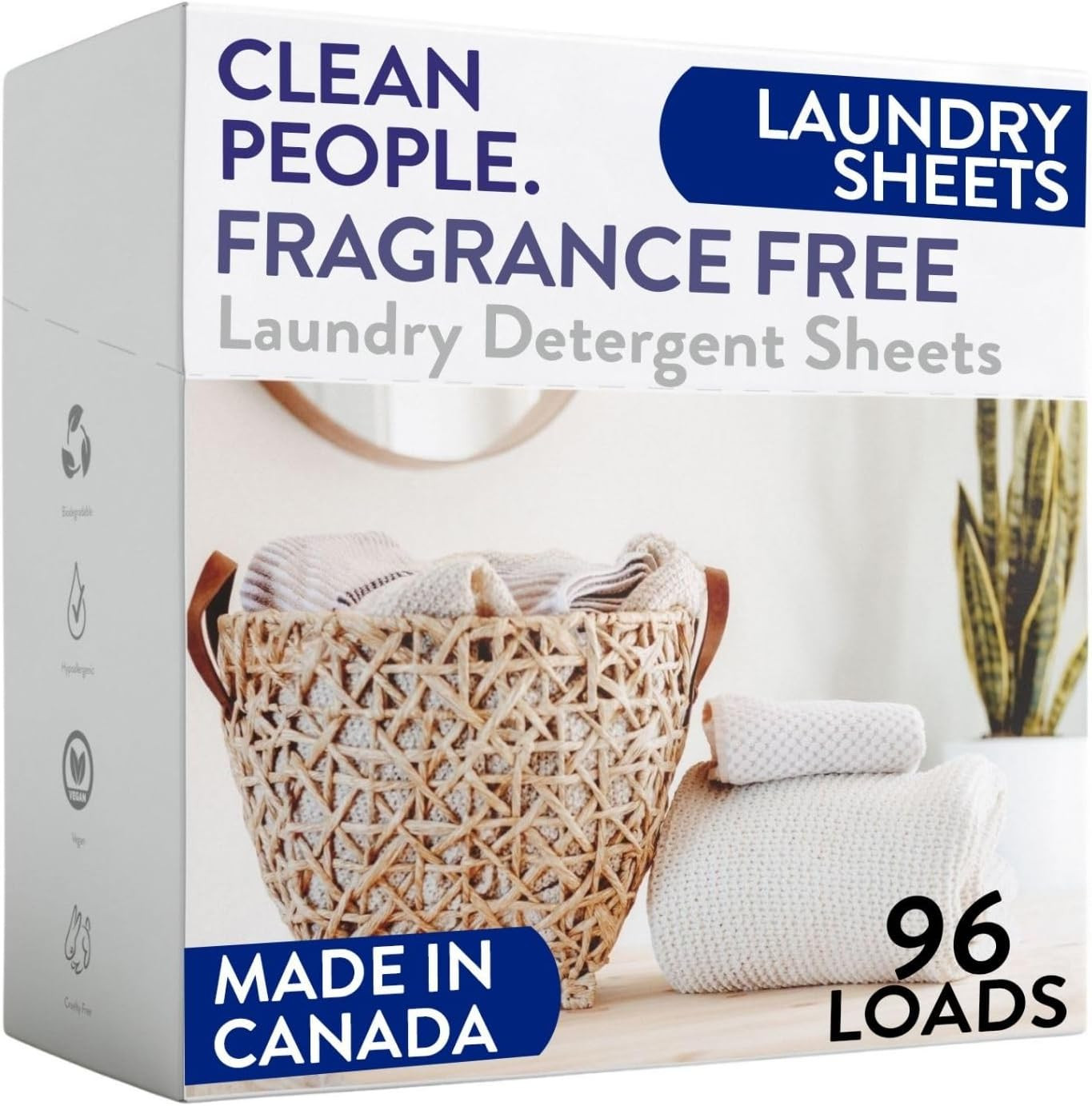 The Clean People Fragrance Free Laundry Detergent Sheets – Laundry Soap – Ultra