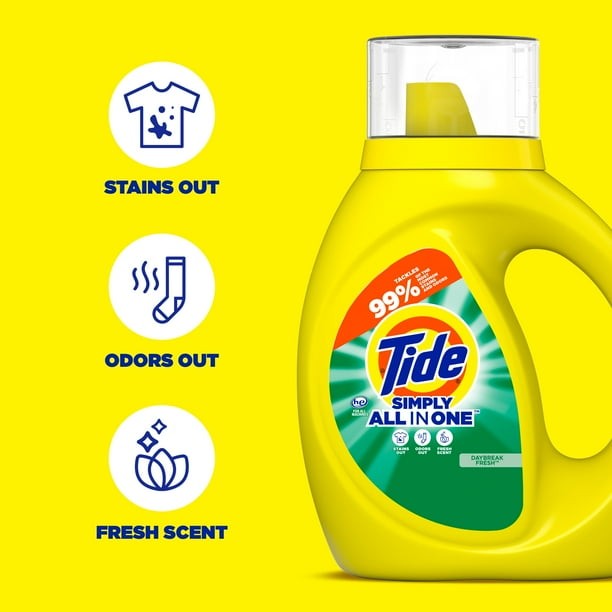 Tide Simply Liquid Laundry Detergent, Daybreak Fresh, 64 Loads, 84 fl oz