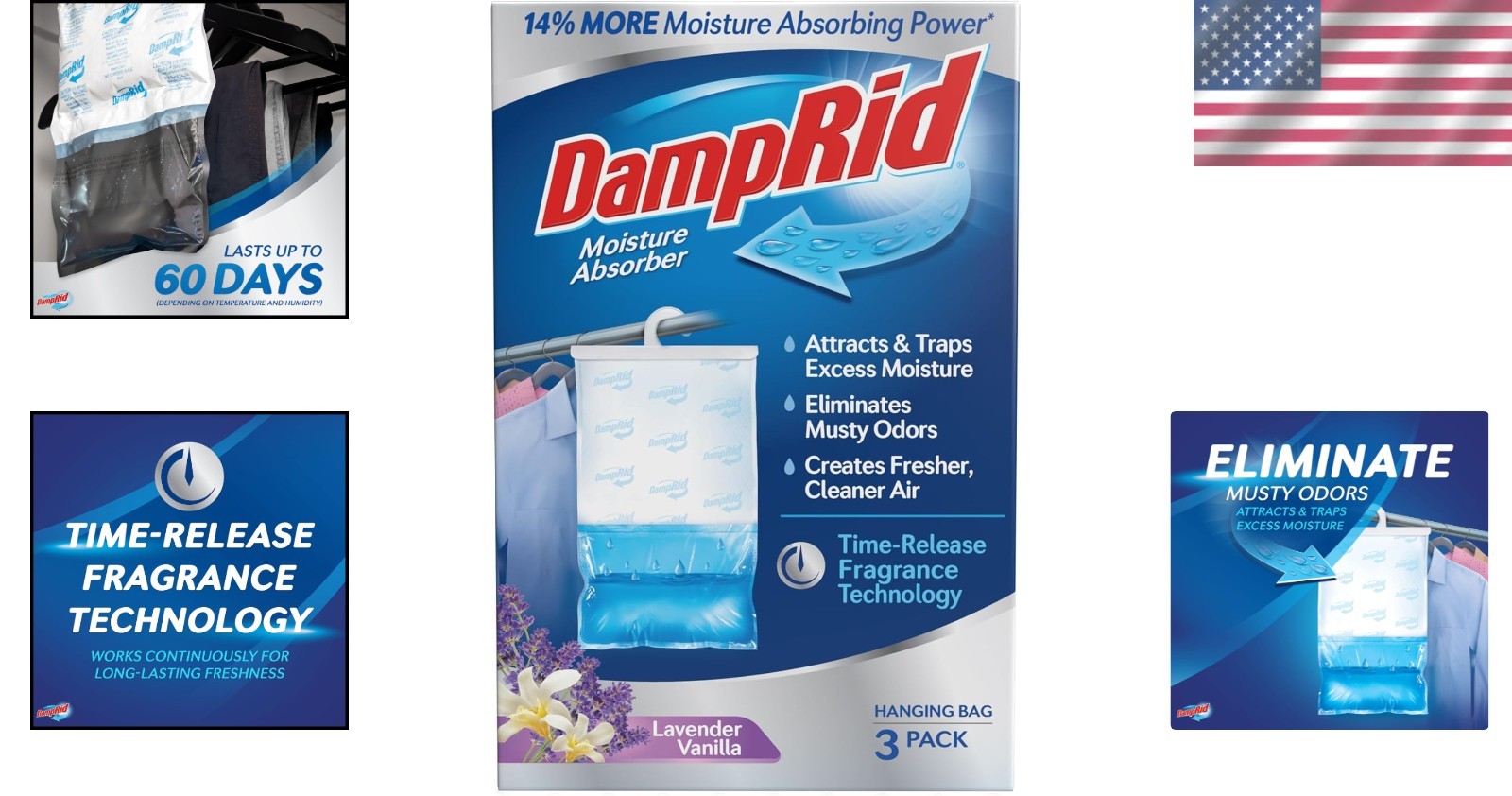 Lavender Vanilla Moisture Absorbers – 3 Pack, 16 oz. for Cleaner, Fresher Spaces