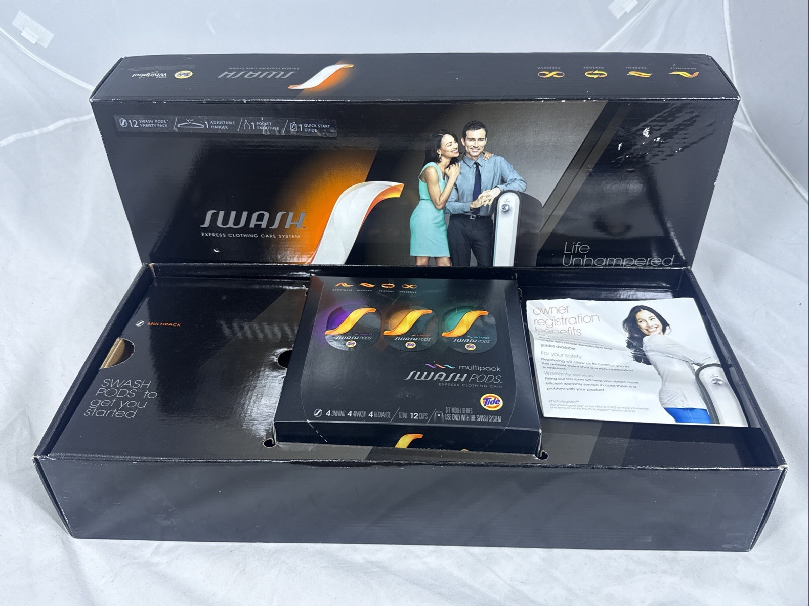 Tide Swash Pods Mulitipack Clothing care Factory Sealed Box 12 Pods Bundle