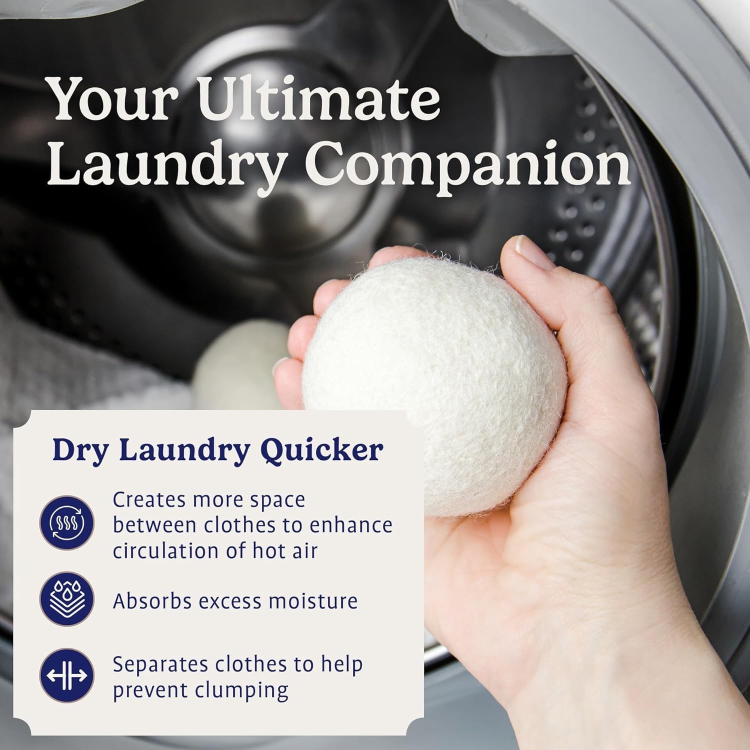 EcoJeannie Wooland Wholesale Bulk Laundry XL 100% Wool Dryer Balls,
