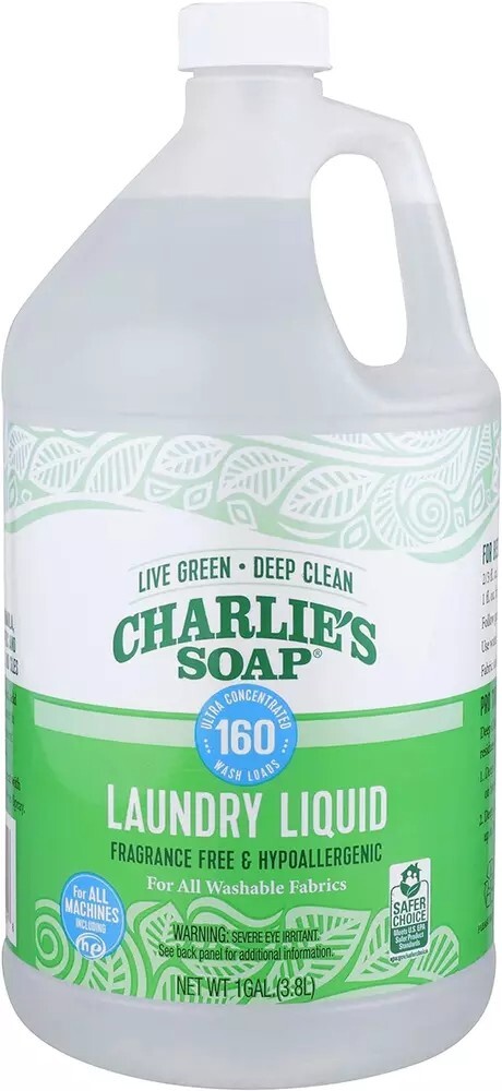 Charlie’S Soap Laundry Liquid 160 Loads 1 Pack Natural Deep Cleaning
