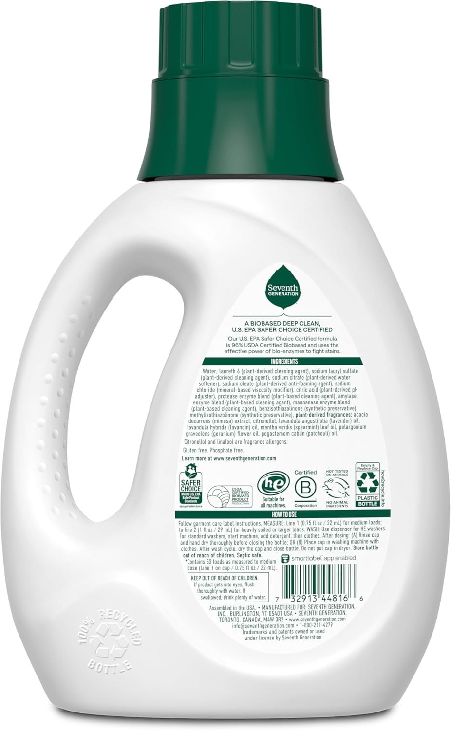 Concentrated Lavender Laundry Detergent 40 Oz – Fights Stains & Eco-Friendly