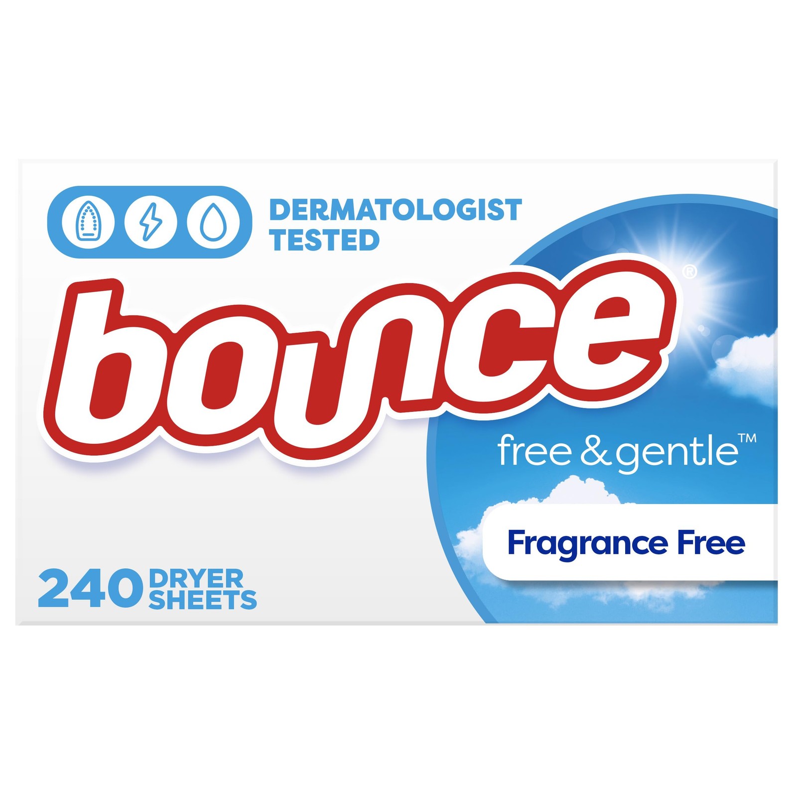 Free & Gentle Dryer Sheets, Unscented, 240 Count
