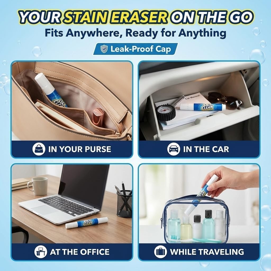 On The Go Stain Remover Pen, 0.74 Fl Oz – Instant Travel Stain Cleaner for Cl…