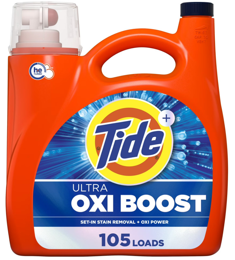 Tide with Ultra Oxi Boost, Advanced Stain Remover 148 fl oz 105 Loads