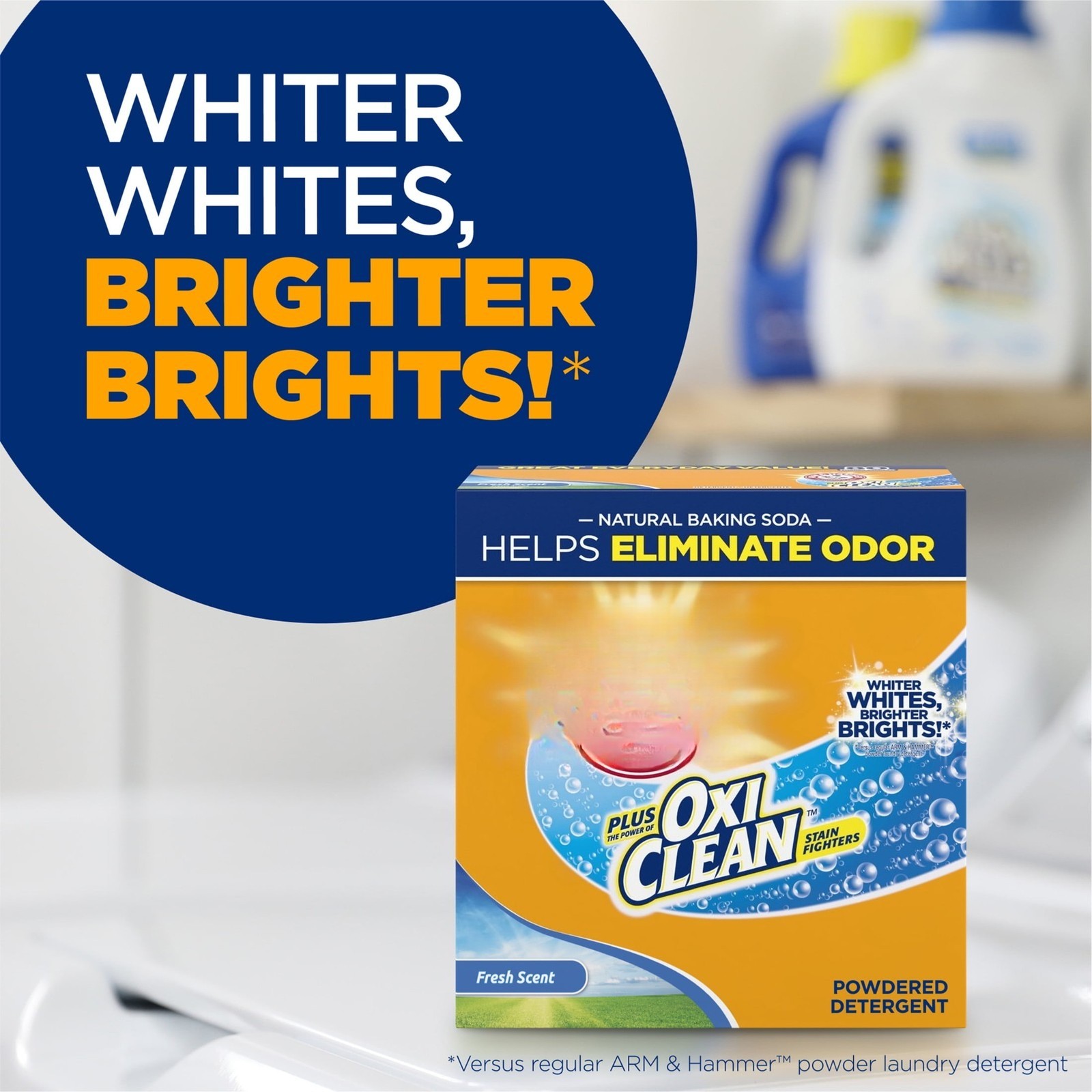 Plus OxiClean Powder Laundry Detergent, Fresh Scent, 115 Loads