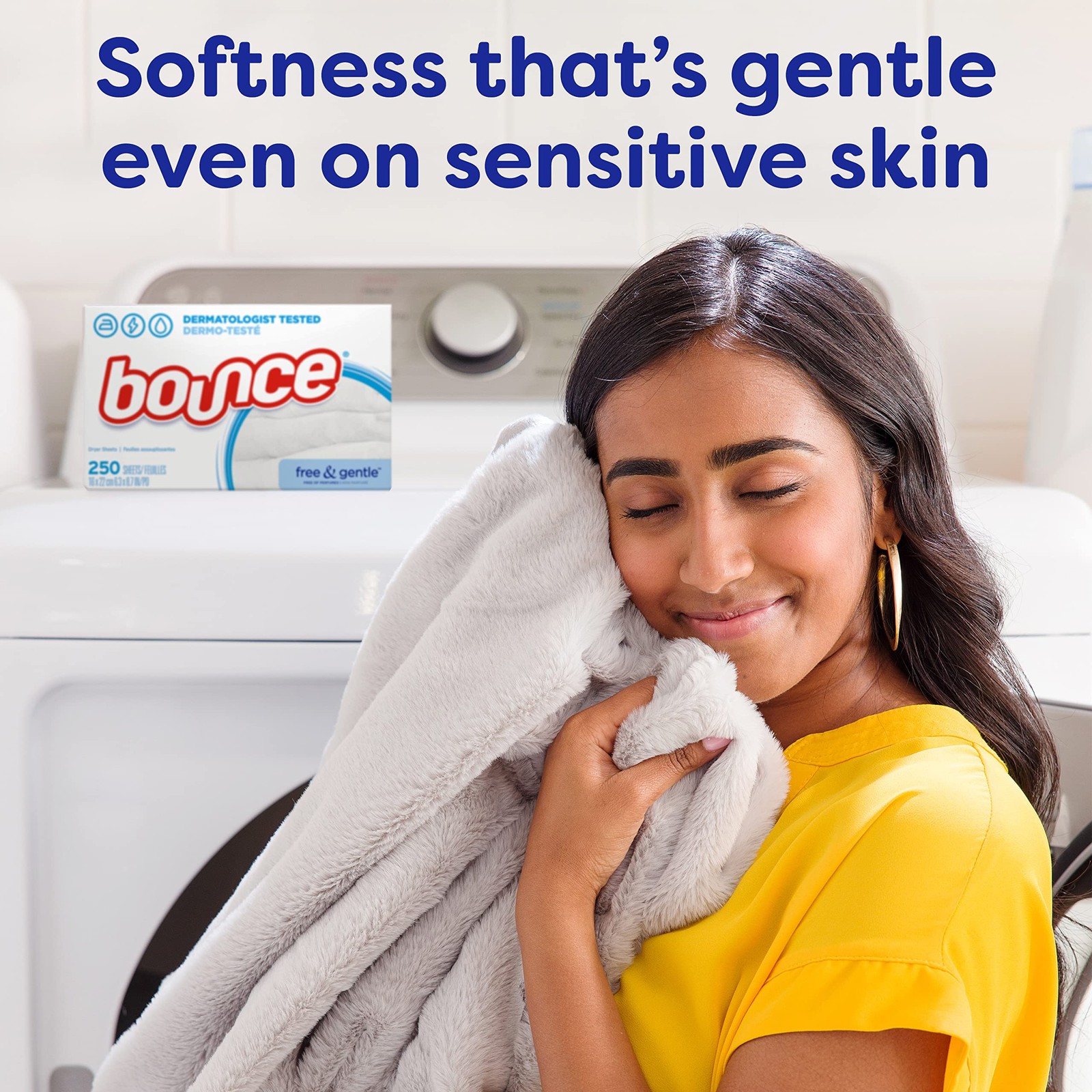 Bounce Free & Gentle Unscented Fabric Softener Dryer 120 Count (Pack of 2)