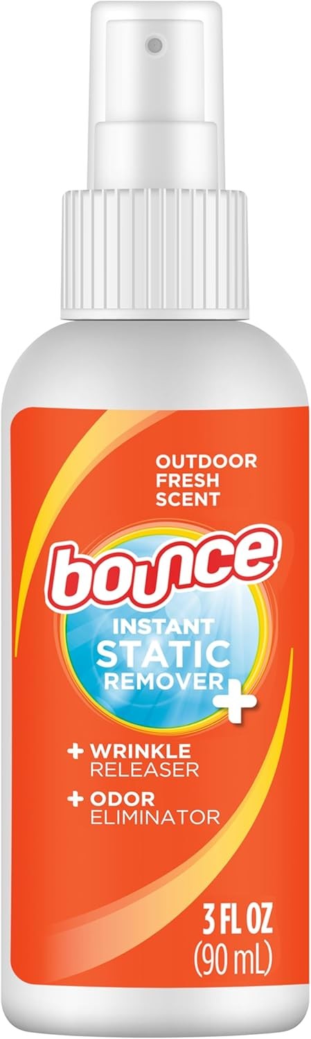 Bounce Anti Static Spray, 3 in 1 & Instant Wrinkle Release, Odor…