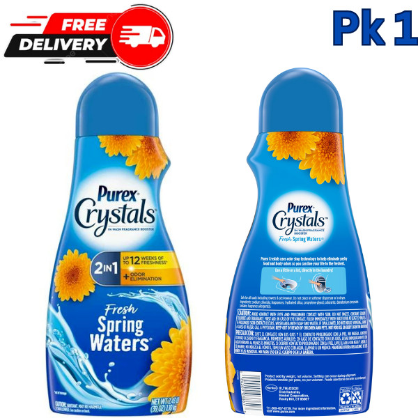 Purex Crystals In-Wash Fragrance and Scent Booster, Fresh Spring Waters, 39 Oz