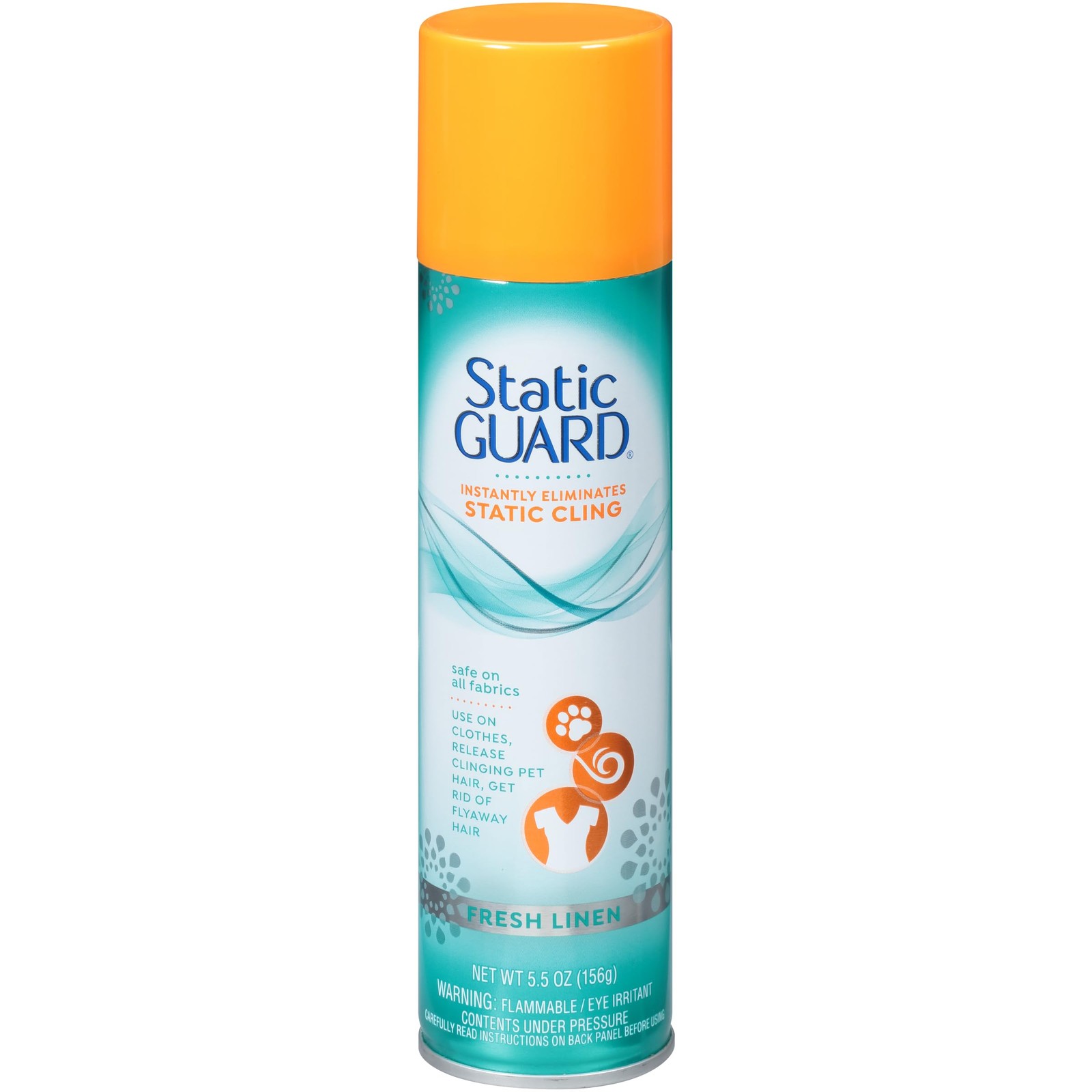Static Guard Fabric Spray, Fresh Linen 5.5 Ounce (Pack of 1),