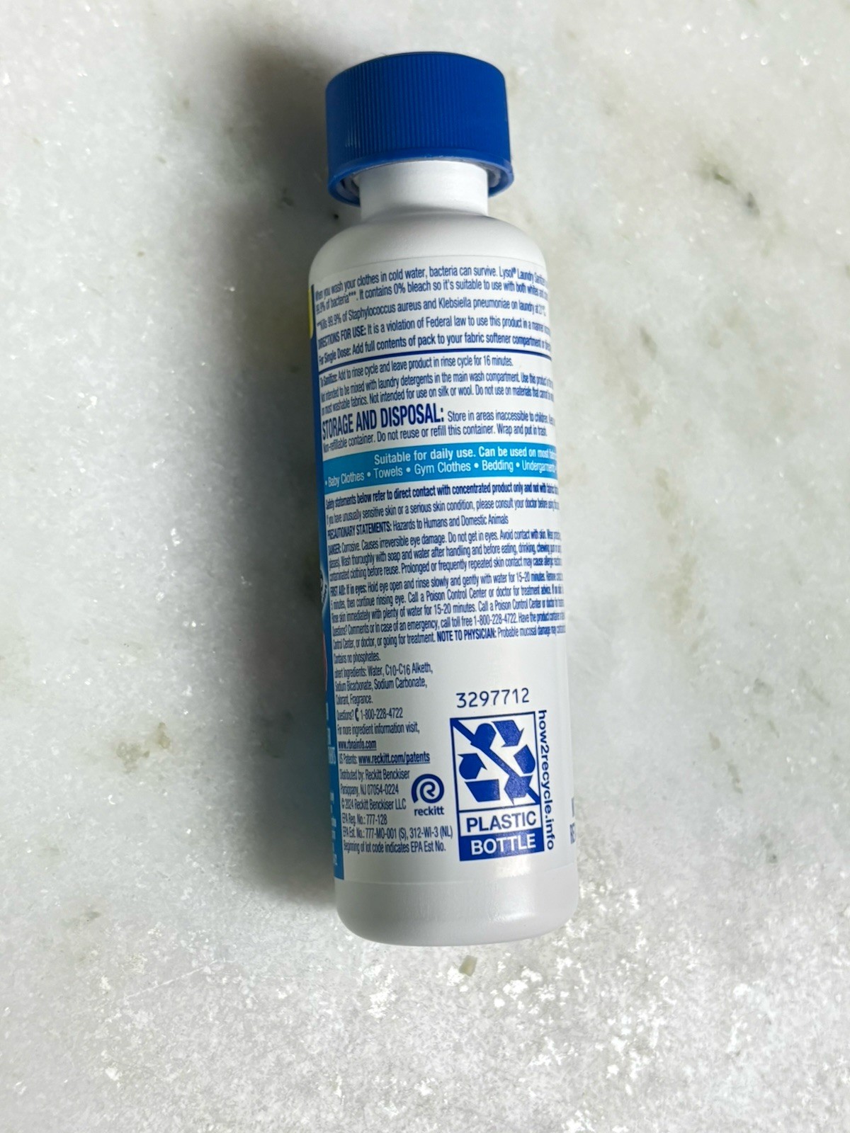 Lysol Laundry Sanitizer in Crisp Linen Scent, Trial Size 3.4oz