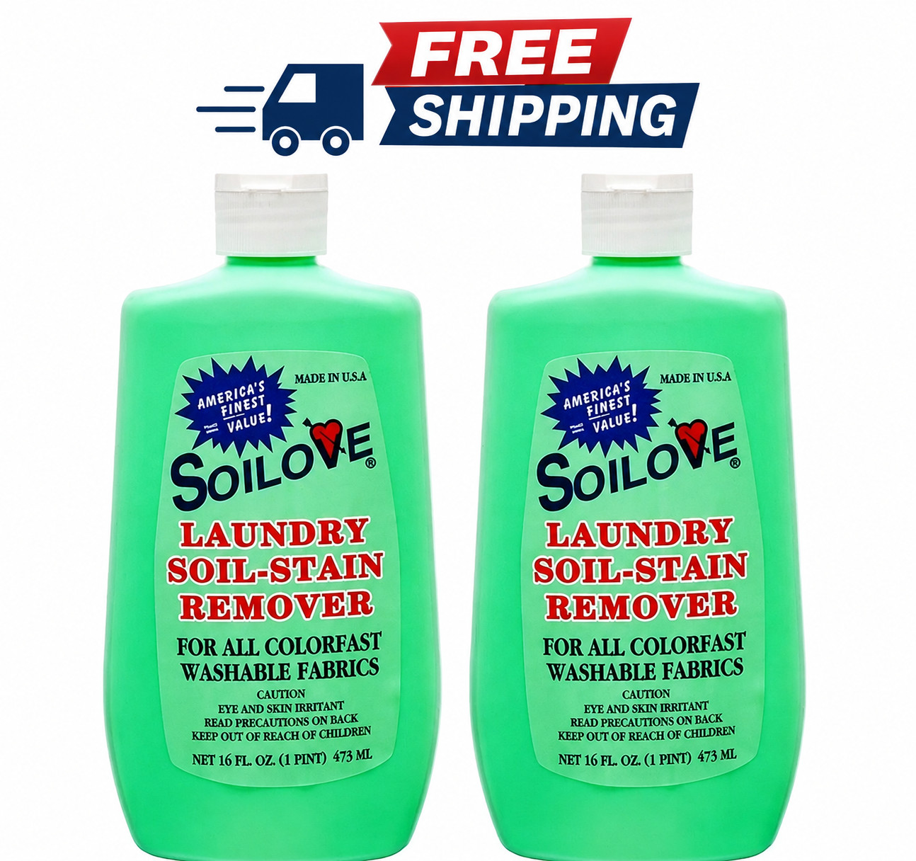 (Pack of 2) – Soilove Laundry Soil Stain Remover 16 oz Each