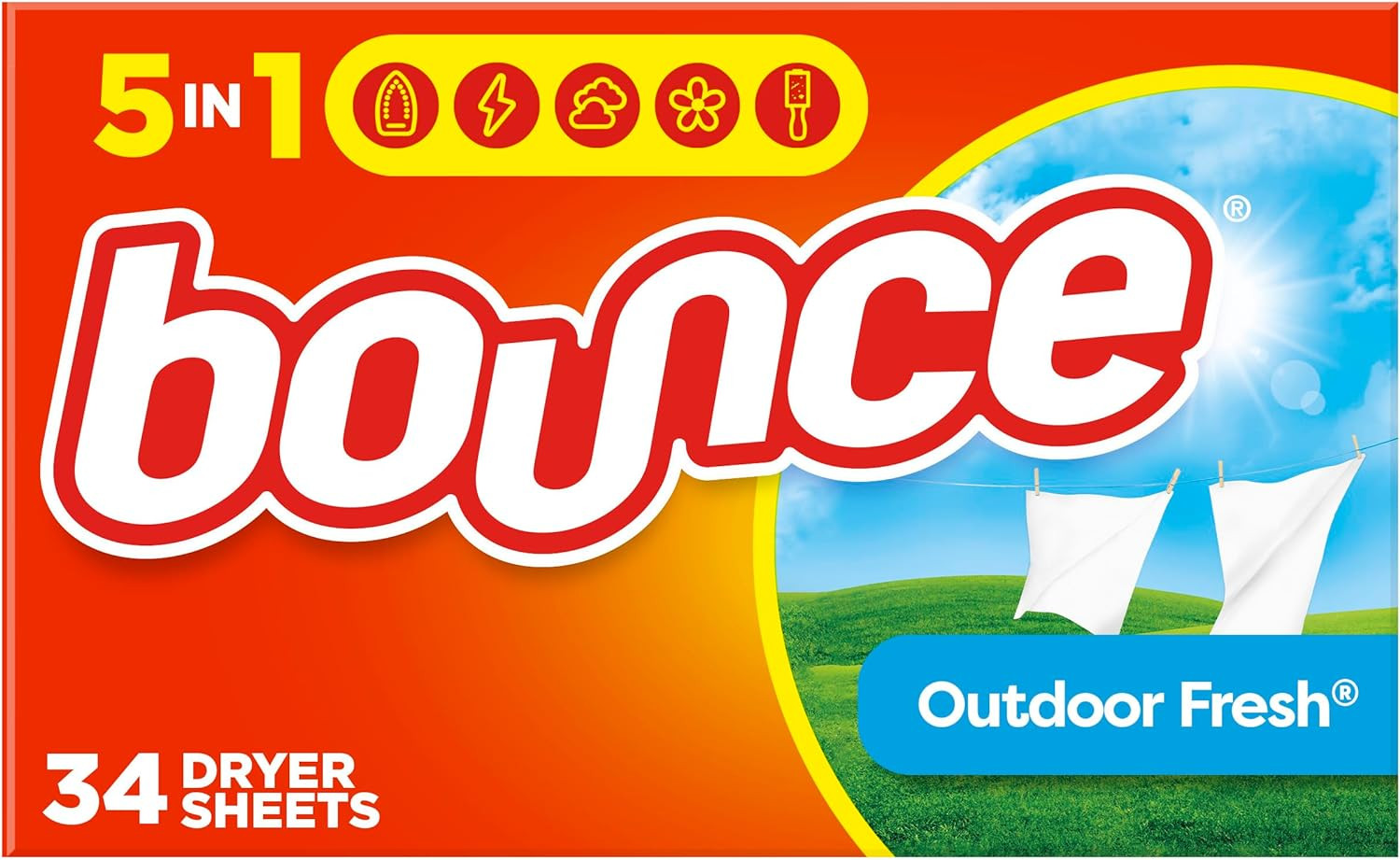 Fabric Softener Dryer Sheets, Outdoor Fresh Scent, 34 Count