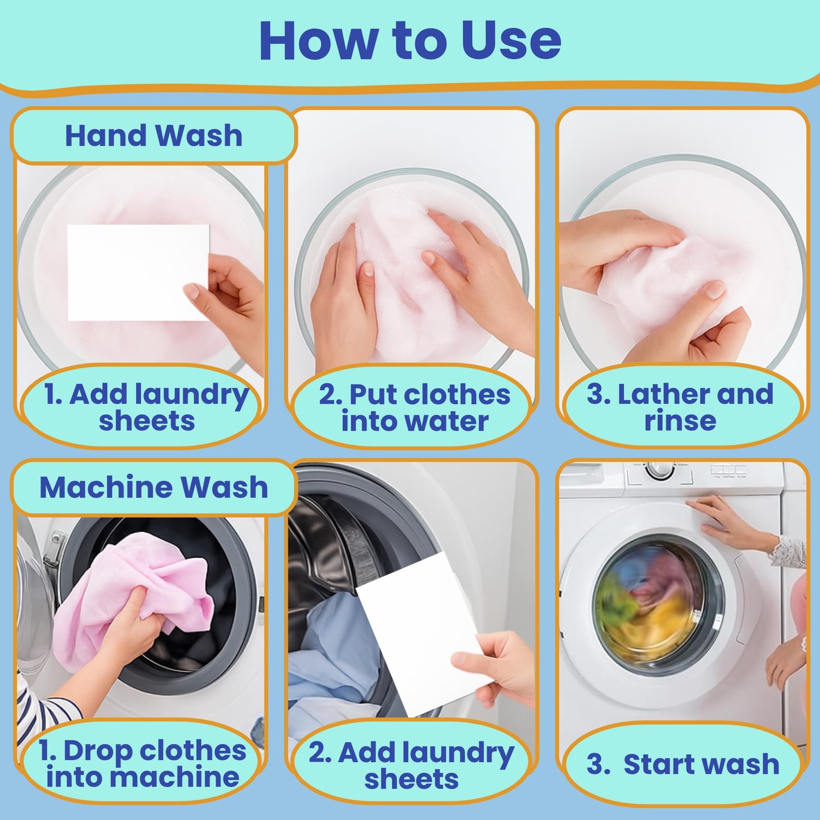 Travel Laundry Detergent Sheets Kit – 30-Count Laundry Detergent Sheets for S…