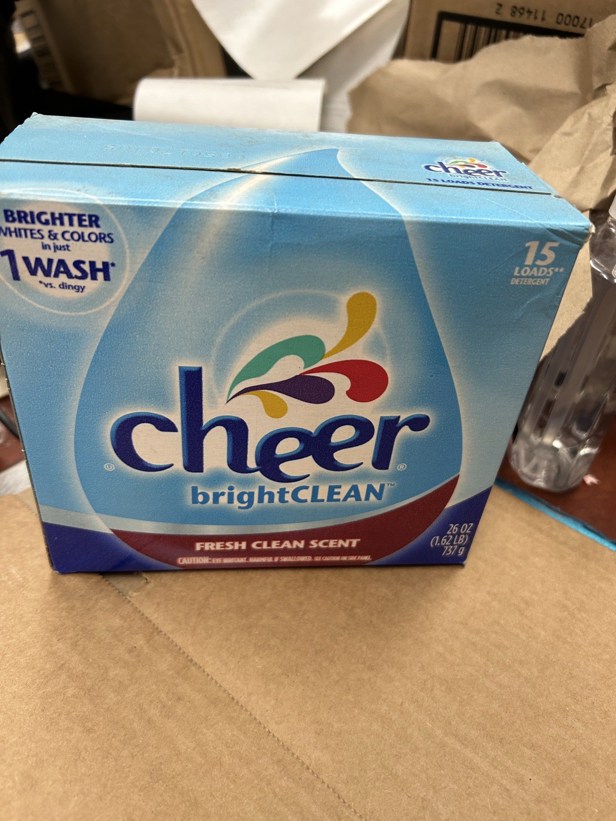 Cheer Bright Clean laundry Detergent Fresh Clean Scent Powder 15 Loads 26oz