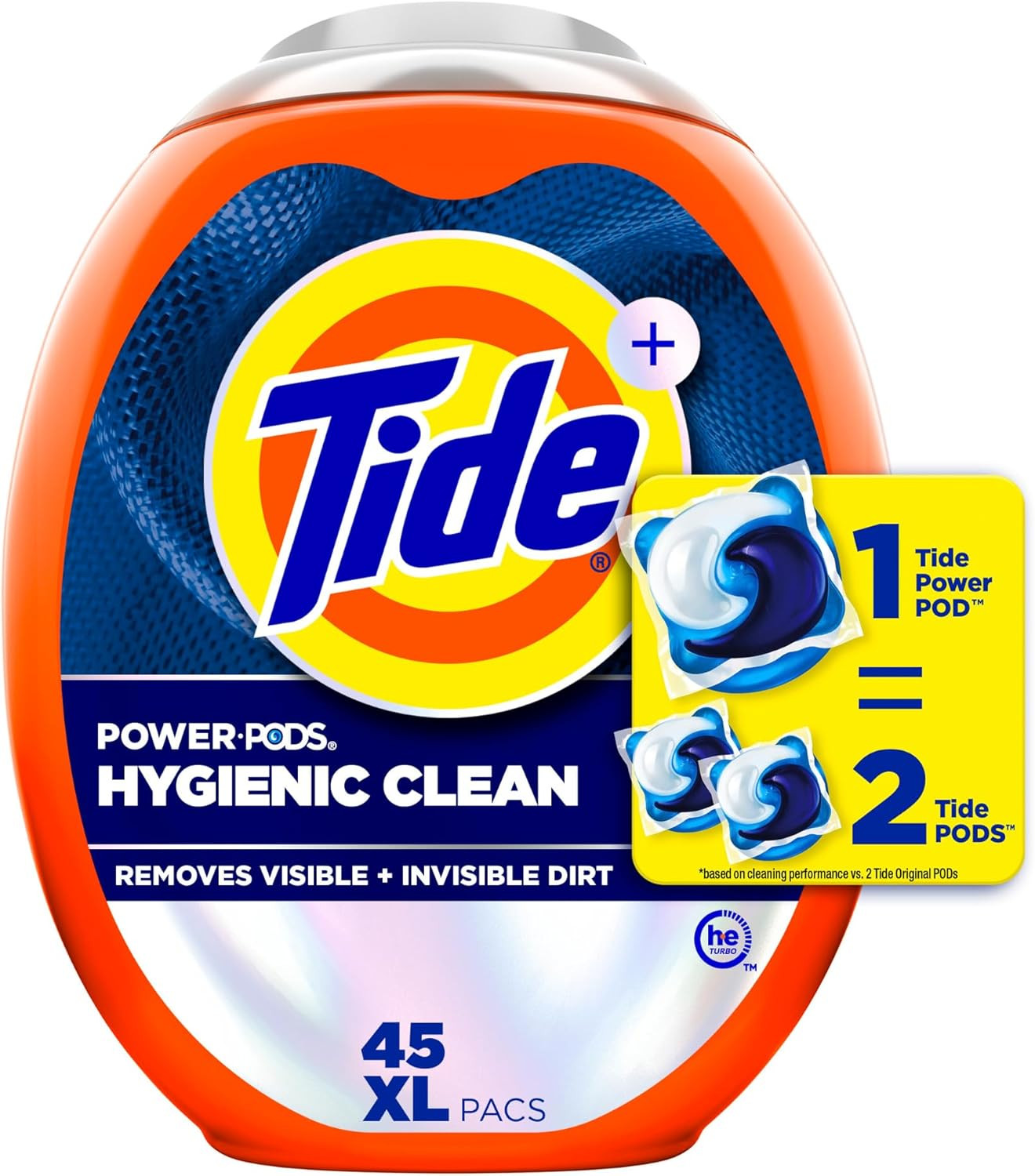 Hygienic Clean Power PODS Laundry Detergent Pacs, Original Scent, 45 Count, R…