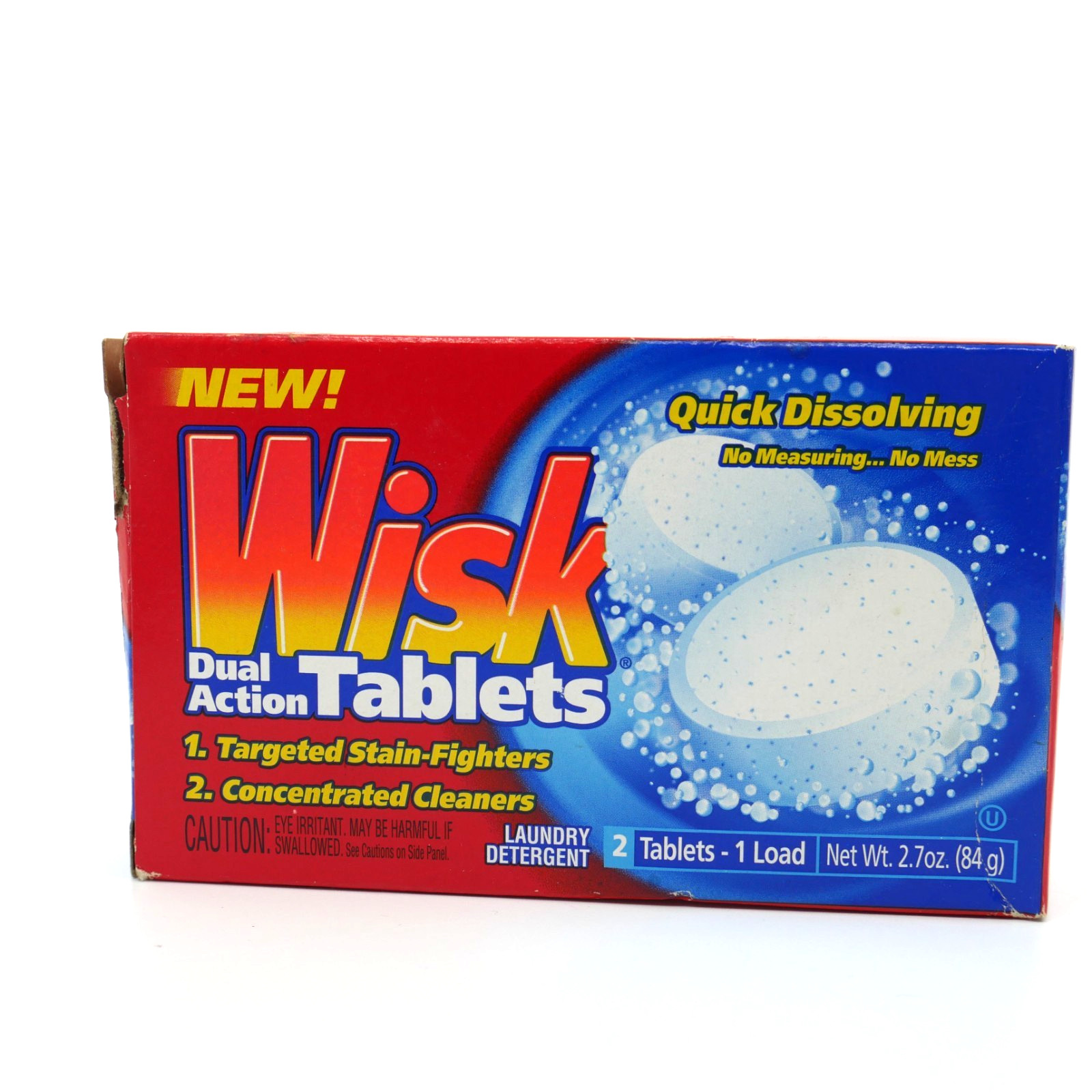 Wisk Dual Action Laundry Detergent Tablets 2 for 1 Load – Sealed – Discontinued