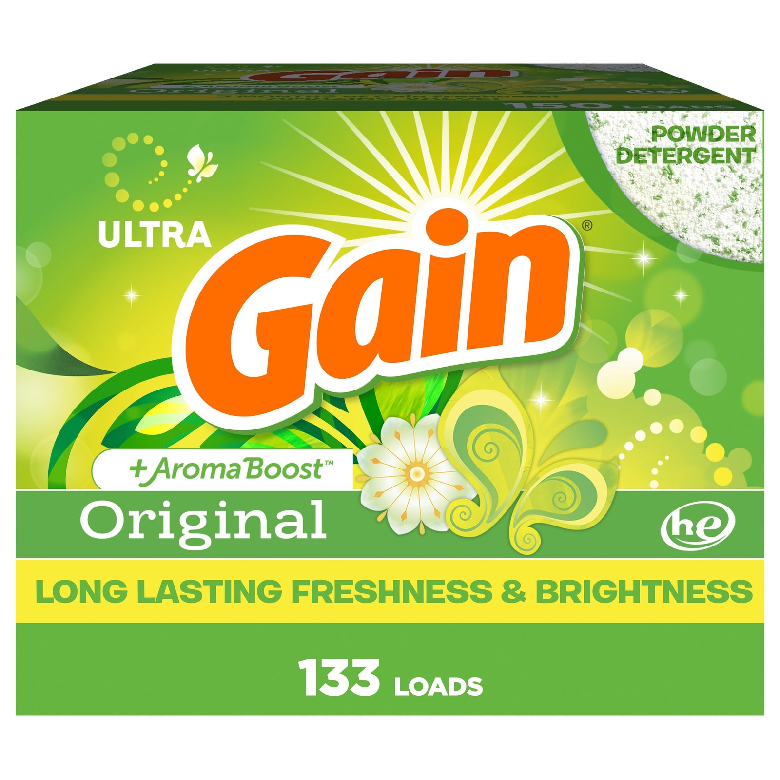 Gain Original Powder Laundry Detergent 123 Ounce With Aromaboost Freshness