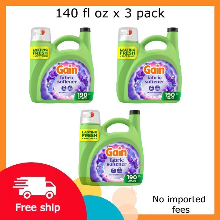 Gain Liquid Laundry Fabric Softener and Conditioner, Moonlight Breeze Scent