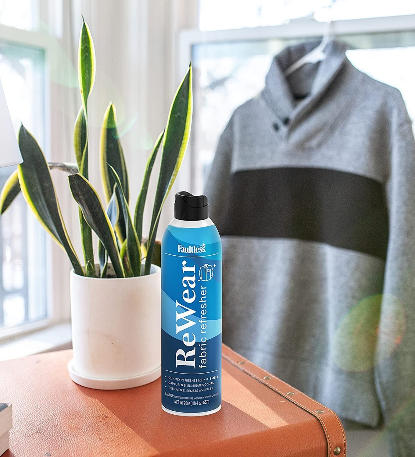 Faultless ReWear Dry Wash Spray 20oz Pack of 2 Fabric Refresher Odor Eliminator