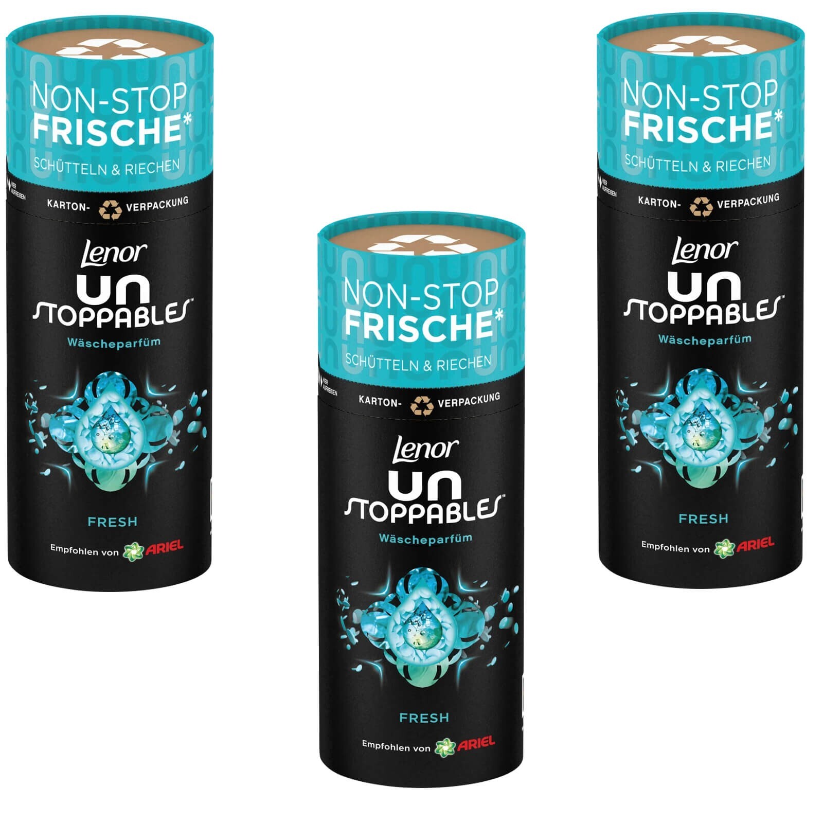 Lenor Unstoppables Laundry Perfume Fresh Non Stop 3x 160g 12 WL Long Freshness