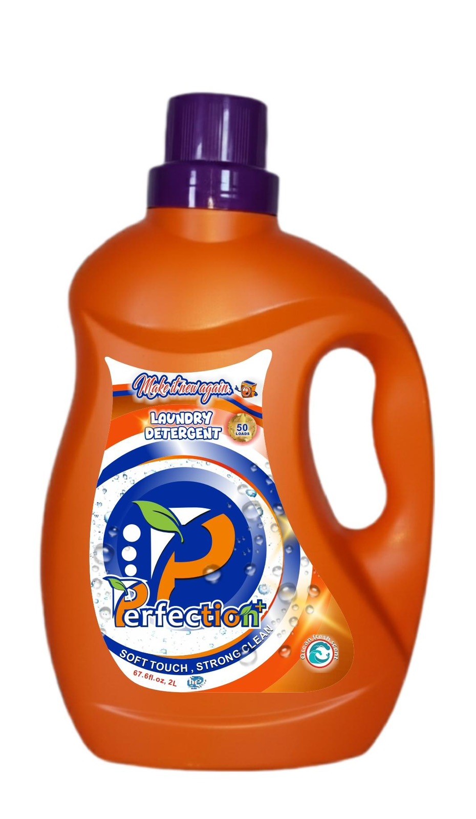 Perfection+ Liquid Laundry Detergent Ocean Fresh 50 Loads H.E. Strong Clean