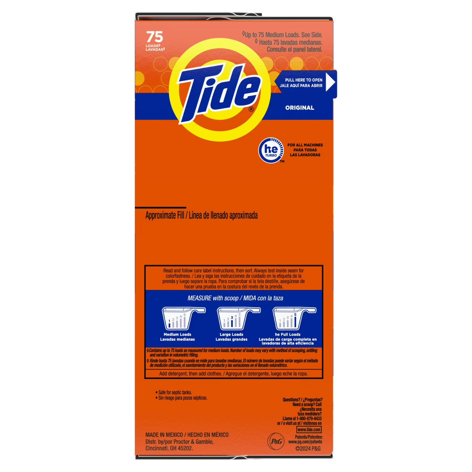 2 Pack Tide Powder Laundry Detergent Original Scent 85 oz 75 Loads Bundle
