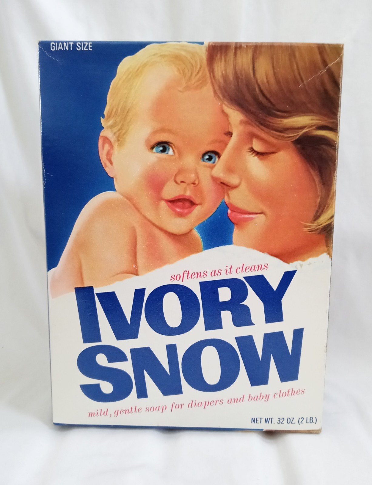 Vintage Giant 2 Lb Ivory Snow Laundry Detergent Powder No Phosphorus New Unused
