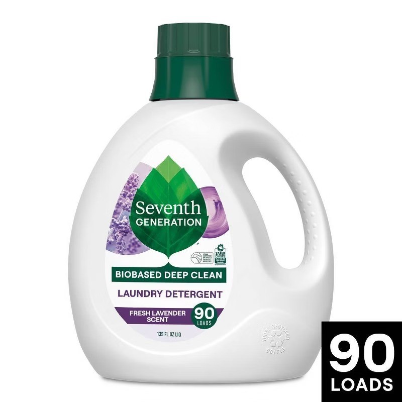 Liquid Laundry Detergent Soap – Fresh Lavender Scent – 135 fl oz: Dye &