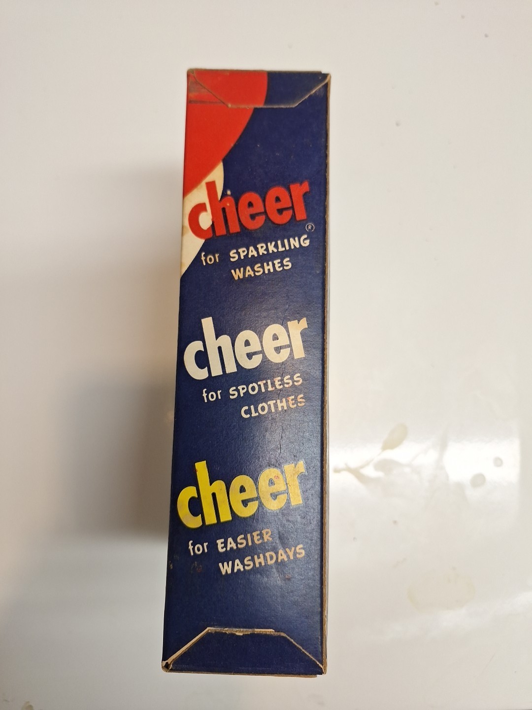 Vintage 1950’s 60’s Unopened Cheer Cleaner Whiter Washes Laundry Detergent 21oz