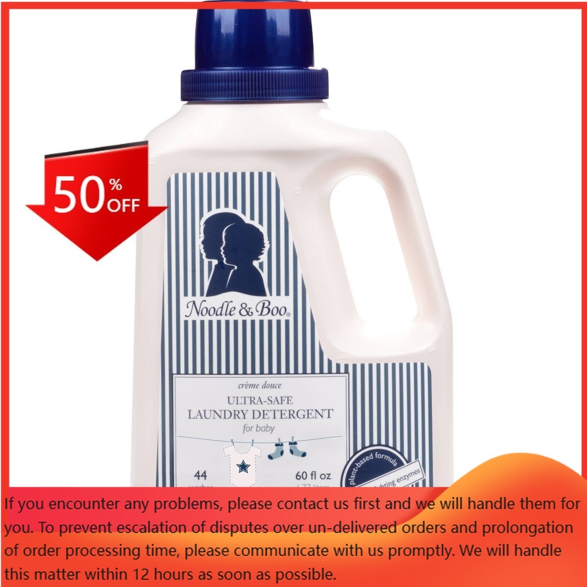 Noodle & Boo Baby Laundry Detergent for Sensitive Skin, Newborn Safe- 60 fl oz